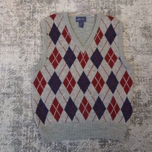 Vintage Mervyn's Mens Collection Sweater Vest Men's Extra Large XL Gray Grandpa